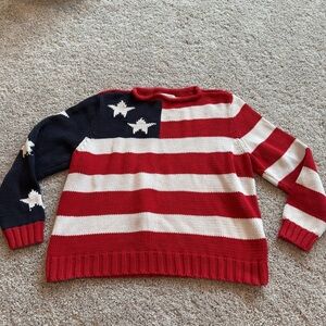 Vintage Tommy Hilfiger USA Distressed Crewneck Sweater Size XL